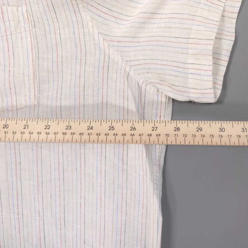 LEVIS New Men's‎ Shirt Standard XXL Sunset Striped LINEN Blend Ivory 86624-0065